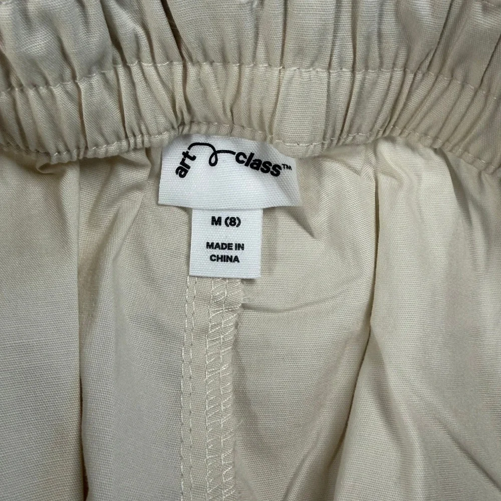 Art Class Girls Khaki Cargo Pants Mid Rise Relaxed Leg Size M 8 Tan New